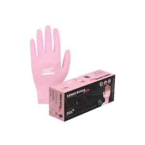 Luva Nitrilica Sensi Rosa P S/ Pó C/ 100unds
