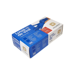 Luva Procedimento Vinil P S/ Pó C/100unds Azul