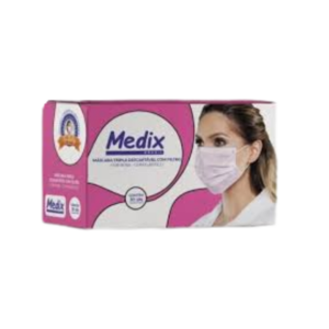 Mascara Desc Rosa Tripla C/ Elástico C/ Clip Cx C/ 50
