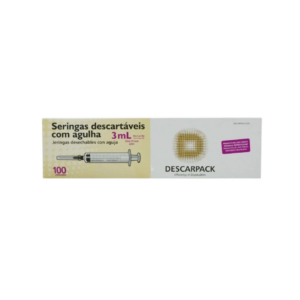 Seringa 03ml C/agulha 25x7 Slip C/100